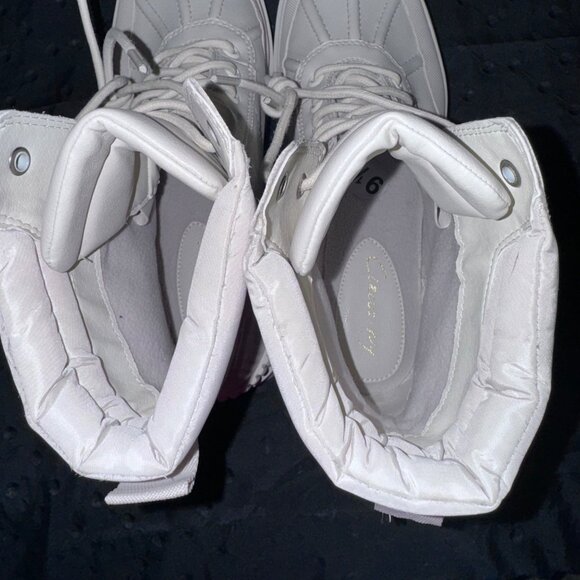 Circus By Sam Edelman Womens Cream Ankle Boots Size 9.5 With Chunky Sole & Lace- - Picture 6 of 7